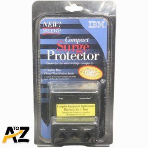 IBM 2 Outlet Compact Travel Surge Protector Fax/Modem Protection 051748 NIP
